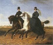 Marie Ellenrieder, General Krieg of Hochfelden and his wife on horseback,